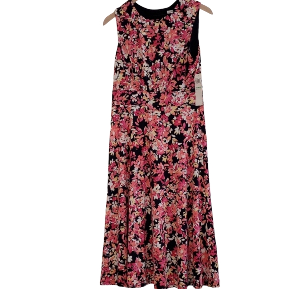 NWT London Times Fit and Flare Floral Dress, Size 8
